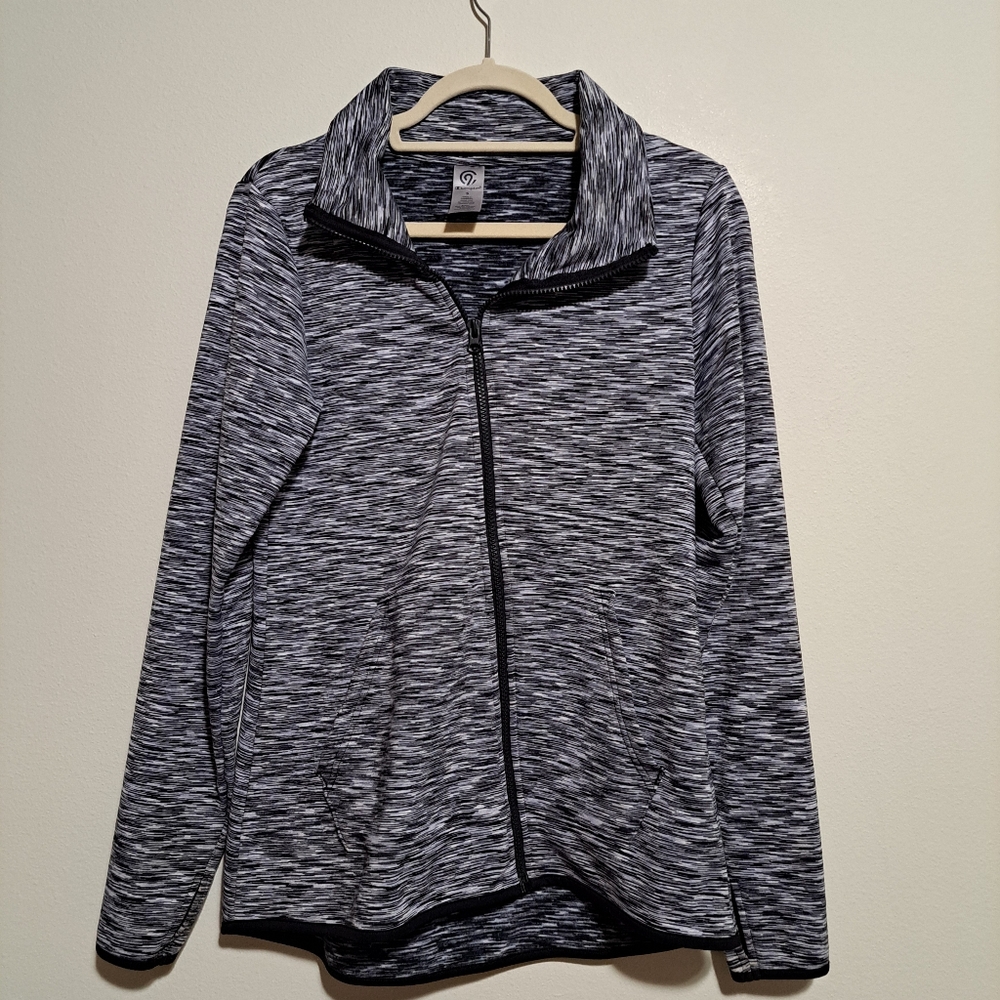 Champion Womens Jacket Size S Black and Gray Excellent Preowned Condition